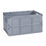 Kokkupandav hoiukast Relaxdays, 60 l, 2 k&auml;epidet, Hall, 58,5 &times; 31,5 &times; 40 cm