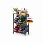 Joogikastide riiul SONGMICS, 2 tasandit, 6 kastile, 40 &times; 117,3 &times; 70,4 cm
