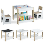 Laste laua ja toolide komplekt, 4 &uuml;hes, 61 &times; 61 &times; 56 cm