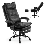 Juhi kontoritool, ergonoomiline, reguleeritav, must, kunstnahk