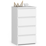 Kummut CL4, 4 sahtlit, valge, 40 &times; 74 &times; 35 cm