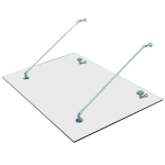 L&auml;bipaistev uksevarikatus Homcom 150x90cm, h&otilde;bedane
