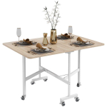 S&ouml;&ouml;gilaud Homcom 120x80x73cm, valge/helepruuni v&auml;rvi