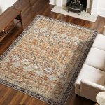 Vintage pestav libisemiskindel vaip, 20x2,5 m, pruunikasroheline
