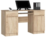 Arvutilaud A5, 2 sahtlit, tamme, 135 &times; 77 &times; 50 cm