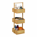 Vabalt seisev vannitoariiul Relaxdays 10050606.0, 3 riiulit, 27 &times; 83 &times; 26 cm