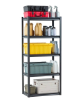 Reguleeritavad metallist hoiuriiulid, 5 taset, 2000 naela, mustad, 72x32x18 tolli