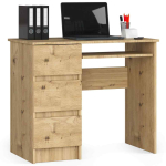 Arvutilaud A-6 CLP, vasakpoolne, 3 sahtlit, pruun, 90 &times; 77 &times; 50 cm