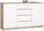 Kummut K160, 2 ust ja 4 sahtlit, pruun/valge, 160 &times; 99 &times; 40 cm