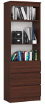 Kontoririiul R60 CLP, 3 sahtlit ja 2 riiulit, pruun, 60 &times; 180 &times; 35 cm