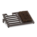 Uksematt Relaxdays 10035804.0, harja ja jalan&otilde;ude eemaldajaga, Pruun, 33,5 &times; 12 &times; 22,5 cm