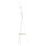 Riidepuu Homcom 45x45x180cm, valge/heleda pruuni v&auml;rvi