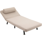 Tugitool-voodi Homcom 75x70x75cm, liiva/musta v&auml;rvi
