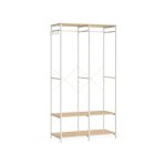 Avatud riidekapp 40x94,5x180cm., valge/helepruun