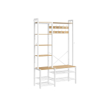 Riidepuuriiul 40x120x190cm, helepruun/valge