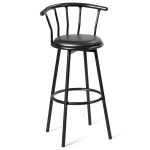 2-osaline baaritoolide komplekt 56x56x102cm, musta v&auml;rvi