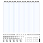 PVC ribast uksekardin, 106,7x213,4 cm, l&auml;bipaistev
