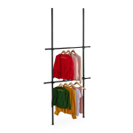 R&otilde;ivaste hoiustamiss&uuml;steem Relaxdays 10051387.0, 2 reguleeritavat latti, 75&ndash;120 &times; 165&ndash;300 &times; 11 cm