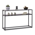 Elutoa laud Relaxdays 10023143, riiuliga, Must, 110 &times; 70,5 &times; 30 cm