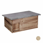 Siilimaja Relaxdays 10027593_972, soojustava p&otilde;hjaga, Pruun/hall, 46 &times; 21 &times; 34 cm