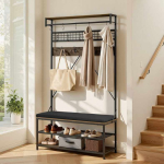 Riidenagi VEVOR DX0202-C250430Y-01, Jalan&otilde;upingiga, Must/pruun, 101,5 &times; 183 &times; 40 cm