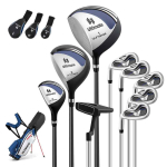 Golfikomplekt, vasakuk&auml;elistele, 460CC draiver, 8 keppi, Sinine, 83 &times; 51 &times; 96 cm