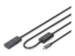 Aktiivne USB-pikenduskaabel Digitus DA-73111, USB-C&ndash;USB-A