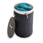 Pesukorv 65x41cm, 70L., must/valge