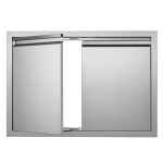 Grilli kahekordne uks, roostevaba teras, 762x532 mm, s&uuml;vistatud
