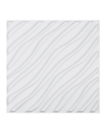 3D seinapaneelid, 12 tk, 19,7x19,7 cm, valged, PVC, minimalistlik disain
