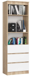 Riiul NORE CLP R60, tamm/valge