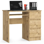 Kirjutuslaud A-6 CLP, parempoolne, 3 sahtlit, tamm, 90 &times; 77 &times; 50 cm