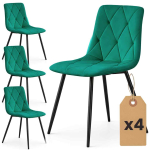 S&ouml;&ouml;gitoolide komplekt MILO, 4 tk, rohelist/musta v&auml;rvi, 45,5 &times; 87 &times; 43,5 cm