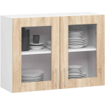 Rippuv k&ouml;&ouml;gikapp AKORD LIMA W80, valge tammev&auml;rvi, 80 &times; 58 &times; 30,5 cm