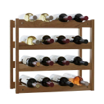 Veinipudelite riiul Relaxdays, 16 pudelile, 42 &times; 38 &times; 21 cm