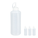 Kastmepudelid Relaxdays, 4 tk, 1000 ml, 8 &times; 26 &times; 8 cm