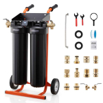 Deioniseeritud vee s&uuml;steem VEVOR PRS-TCXC-PT, 2 &times; 4 l DI-vaiku, 465 &times; 380 &times; (840&ndash;940) mm