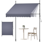 Varikatus VEVOR SDA200120-S, k&auml;sitsi juhitav, Hall, 200 &times; 210&ndash;310 &times; 110&ndash;150 cm