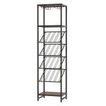 Veiniriiul, kuni 16 pudelile, 6 klaasile, Must/pruun, 45 &times; 35 &times; 171 cm