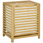 Pesukorv 55L Homcom 50x36x60cm, helepruun/valge v&auml;rv