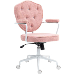 Kontoritool Homcom 63x61,5x101cm, roosa/valge v&auml;rv