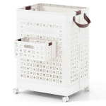 Pesukorv 43,5x34x61cm, valge v&auml;rv