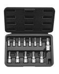 Torx-otsakute komplekt, 13-osaline, S2 ja cr-v teras, T8-T60, 1/4-1/2 tolli