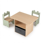 Lastelaud, 2 lahtrit, 2 tooli, 27,5 &times; 19 &times; 19,5 tolli
