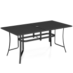 Metallist v&auml;listingimuste s&ouml;&ouml;gilaud, kuni 6 inimesele, Must, 63 &times; 33 &times; 29 tolli