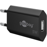 Toiteadapter Goobay 44949 USB-A, 1 port, Must