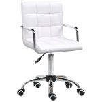 Kontoritool Homcom 52,5x54x99cm, valge/h&otilde;bedane
