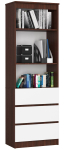 Kontoririiul R60 CLP, 3 sahtlit, 3 riiulit, pruuni-valge, 60 &times; 180 &times; 35 cm