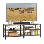 Telerilaud Relaxdays 10052349_8250, 4 avatud sektsiooni, pruun/must, 140 &times; 52 &times; 39 cm