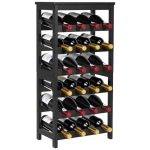 Veiniriiul VEVOR OPX-WR624, 24 pudelile, 6 astet, Must, 41 &times; 82,3 &times; 24 cm